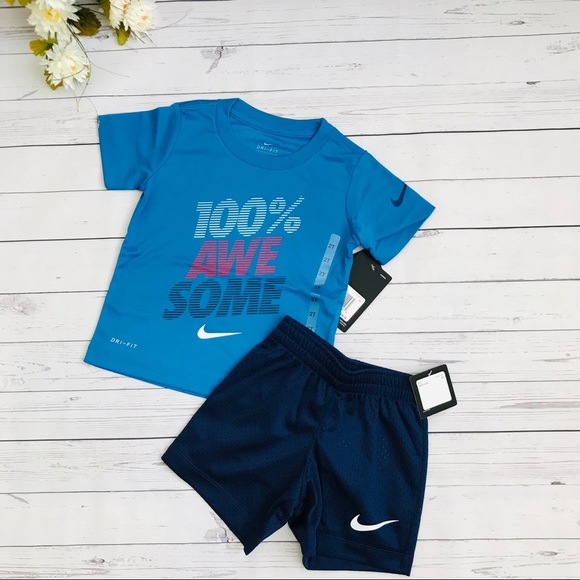 blue nike shorts outfit